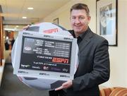 29 October 2009; Legend Norman Whiteside promotes ESPN's coverage of English and Scottish Premier League football. Europa Hotel, Belfast. Picture credit: Oliver McVeigh / SPORTSFILE