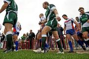 18 October 2009; Ireland and Serbia players make their way onto the pitch. Rugby League International, Ireland v Serbia, Tullamore RFC, Tullamore, Co. Offaly. Picture credit: Stephen McCarthy / SPORTSFILE