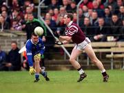 18 February 2001; Tom Nallen of Crossmolina is tackled by Cathal Scullion of Bellaghy during the AIB All-Ireland Senior Club Football Championship Semi-Final match between Crossmolina Deel Rovers and Bellaghy Wolfe Tones at Brewster Park in Enniskillen, Fermanagh. Photo by Ray McManus/Sportsfile