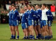 18 February 2001; Bellaghy players stand for the National Anthem, Amhrán na bhFiann, prior to the AIB All-Ireland Senior Club Football Championship Semi-Final match between Crossmolina Deel Rovers and Bellaghy Wolfe Tones at Brewster Park in Enniskillen, Fermanagh. Photo by Ray McManus/Sportsfile