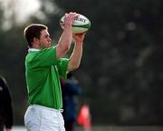 16 February 2001; Gavin Hickie of Ireland during the U21 Rugby International match between Ireland and France at Templeville Road in Dublin. Photo by Matt Browne/Sportsfile