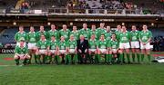 17 February 2001; The Ireland squad with IRFU President Eddie Coleman prior to the Lloyds TSB Six Nations Rugby Championship match between Ireland and France at Lansdowne Road in Dublin. Photo by Brendan Moran/Sportsfile