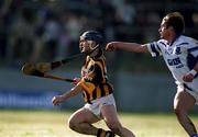 18 February 2001; Alan Geoghegan of Kilkenny is tackled by Tony Browne of Waterford during the Allianz National Hurling League Division 1B match between Waterford and Kilkenny at Walsh Park in Waterford. Photo by Aoife Rice/Sportsfile