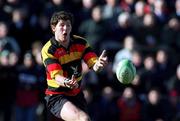 24 February 2001; Shane Horgan of Lansdowne during the AIB All-Ireland League Division 1 match between St Mary's College RFC and Lansdowne RFC at Templeville Road in Dublin. Photo by Matt Browne/Sportsfile
