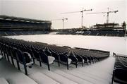 27 February 2001; A general view of a snow covered Croke Park in Dublin. Photo by Brendan Moran/Sportsfile