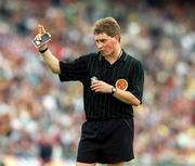 10 September 2000; Referee Barry Kelly during the All-Ireland Minor Hurling Championship Final between Cork and Galway at Croke Park in Dublin. Photo by Aoife Rice/Sportsfile
