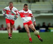 25 February 2001; Patrick Bradley of Derry during the Allianz National Football League Division 1B match between Meath and Derry at Páirc Tailteann in Navan, Meath. Photo by Damien Eagers/Sportsfile