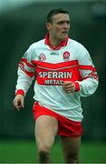 25 February 2001; Patrick Bradley of Derry during the Allianz National Football League Division 1B match between Meath and Derry at Páirc Tailteann in Navan, Meath. Photo by Damien Eagers/Sportsfile