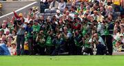 10 September 2000; Photographers take the team photographs prior to the Guinness All-Ireland Senior Hurling Championship Final between Kilkenny and Offaly at Croke Park in Dublin. Photo by Aoife Rice/Sportsfile