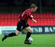 25 February 2001; Trevor Molloy of Bohemians during the Eircom League Premier Division match between Bohemians and Cork City at Dalymount Park in Dublin. Photo by David Maher/Sportsfile