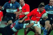 23 October 1998: John Kelly of Munster is tackled by Trevor Brennan of Leinster during the Guinness Interprovincial Rugby Championsip match between Leinster and Munster at Donnybrook in Dublin. Photo by Brendan Moran/Sportsfile