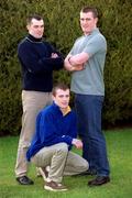 3 February 2001; Longford footballers and brothers, from left, Paul, David and Enda Barden pose for a portrait at their home in Clonguish in Longford. Photo by Damien Eagers/Sportsfile