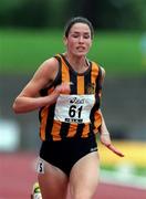 13 July 1997; Emily Maher of Kilkenny City Harriers AC competes in the BLÉ National Track & Field Championships at Morton Stadium in Santry, Dublin. Photo by David Maher/Sportsfile