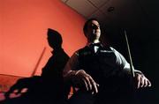 6 March 2001; Irish snooker player Michael Judge during a portrait session in Dublin. Photo by Brendan Moran/Sportsfile