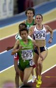 10 March 2001; Ireland's Sonia O'Sullivan, at back, trails the field in the final of the Women's 3000m event during the World Indoor Athletics Championships at the Athletic Pavillion in Lisbon, Portugal. Photo by Brendan Moran/Sportsfile