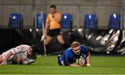 22 January 2016; Steve Crosbie, Leinster, goes over to score his side's third try. British & Irish Cup, Pool 1, Leinster A v Rotherham Titans. Donnybrook Stadium, Donnybrook, Dublin. Picture credit: Stephen McCarthy / SPORTSFILE