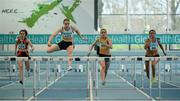 23 January 2016; Sofia Jäger Stenberg, Sundbybergs IK, competing in the 60m hurdles during the Senior Women's Pentathlon at the GloHealth Combined National Indoor Championships. AIT International Arena, Athlone, Co. Westmeath. Picture credit: Sam Barnes / SPORTSFILE