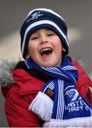 23 January 2016; Leinster supporter James Granger Bradley, age 4, from Newbridge, Co. Kildare, makes his way to the match. European Rugby Champions Cup, Pool 5, Round 6, Wasps v Leinster. Ricoh Arena, Coventry, England. Picture credit: Stephen McCarthy / SPORTSFILE