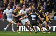 23 January 2016; Luke Fitzgerald, Leinster, is tackled by Jimmy Gopperth, Wasps. European Rugby Champions Cup, Pool 5, Round 6, Wasps v Leinster. Ricoh Arena, Coventry, England. Picture credit: Stephen McCarthy / SPORTSFILE