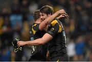 23 January 2016; James Gaskell, right, and Brendan Macken, Wasps, celebrate their victory. European Rugby Champions Cup, Pool 5, Round 6, Wasps v Leinster. Ricoh Arena, Coventry, England. Picture credit: Stephen McCarthy / SPORTSFILE