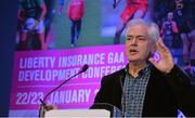 23 January 2016; Professor Ian Robertson during his keynote 'The Winner Effect' talk during the Liberty Insurance GAA Annual Games Development Conference 2016. The theme of the conference was 'The Coach, The Player, The Game: Building Connections'. A range of speakers addressed issues related to the coaching and playing of gaelic games at adult level’. Croke Park, Dublin. Picture credit: Piaras Ó Mídheach / SPORTSFILE