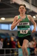 23 January 2016; Daniel Hurley, Old Abbey A.C., competing in the 800m during the Boys U15 Pentathlon at the GloHealth Combined National Indoor Championships. AIT International Arena, Athlone, Co. Westmeath. Picture credit: Sam Barnes / SPORTSFILE