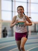 23 January 2016;  Sarah Graham. St L. Abbans A.C. competing in the 800m of the Girls U15 Pentathlon at the GloHealth Combined National Indoor Championships. AIT International Arena, Athlone, Co. Westmeath. Picture credit: Sam Barnes / SPORTSFILE