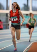 23 January 2016; Aoibhinn O'Connor, Liscarroll A.C., competing in the 800m during the Youth Girls Pentathlon at the GloHealth Combined National Indoor Championships. AIT International Arena, Athlone, Co. Westmeath. Picture credit: Sam Barnes / SPORTSFILE