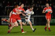 23 January 2016; Ronan McNamee, Tyrone, in action against Cailean O'Boyle, Derry. Bank of Ireland Dr McKenna Cup Final, Tyrone v Derry, Athletic Grounds, Armagh. Picture credit: Oliver McVeigh / SPORTSFILE