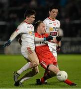 23 January 2016; Ciaran, Derry, in action against Lee Brennan and Ronan O'Neill, Tyrone. Bank of Ireland Dr McKenna Cup Final, Tyrone v Derry, Athletic Grounds, Armagh. Picture credit: Oliver McVeigh / SPORTSFILE