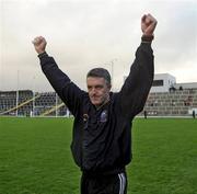 1 November 2009; South Kerry manager John Galvin celebrates at the final whistle. Kerry Senior Football County Championship Final, Dr. Crokes v South Kerry. Fitzgerald Stadium, Killarney, Co. Kerry. Picture credit: Stephen McCarthy / SPORTSFILE