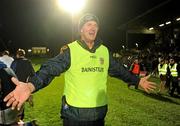 5 November 2009; Senechalstown manager Damien Sheridan celebrates at the end of the game. Meath County Senior Football Final Replay, Wolfe Tones v Senechalstown, Pairc Tailteann, Navan, Co. Meath. Photo by Sportsfile