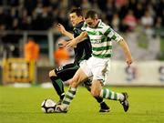30 October 2009; Ollie Cahill, Shamrock Rovers, in action against Aaron Greene, Galway United. League of Ireland Premier Division, Shamrock Rovers v Galway United, Tallaght Stadium, Tallaght, Dublin. Picture credit: Pat Murphy / SPORTSFILE