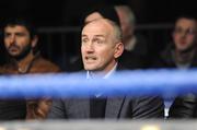 6 November 2009; Barry McGuigan, cheering on Carl Framton during his superbantamweight contest, on the undercard, with Ignac Kassai. European Light Welterweight Title Undercard, Meabowbank Sports Arena, Magherafelt, Co. Derry. Picture credit: Oliver McVeigh / SPORTSFILE
