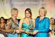 7 November 2009; Katie Power, of Kilkenny, is presented with her Camogie All-Star award by Joan O'Flynn, President of the Camogie Association, and Mary Hanafin T.D., Minister for Social and Family Affairs, during the 2009 Camogie All-Stars Awards, in association with O'Neills. Citywest Hotel, Conference, Leisure & Golf Resort, Dublin. Picture credit: Pat Murphy / SPORTSFILE
