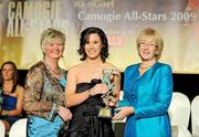 7 November 2009; Cathriona Foley, of Cork, is presented with her Camogie All-Star award by Joan O'Flynn, President of the Camogie Association, and Mary Hanafin T.D., Minister for Social and Family Affairs, during the 2009 Camogie All-Stars Awards, in association with O'Neills. Citywest Hotel, Conference, Leisure & Golf Resort, Dublin. Picture credit: Pat Murphy / SPORTSFILE
