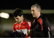 23 January 2016; Damian Barton, Derry manager and Danny Heavron after the game. Bank of Ireland Dr McKenna Cup Final, Tyrone v Derry, Athletic Grounds, Armagh. Picture credit: Oliver McVeigh / SPORTSFILE