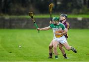 24 January 2016; Stephen Quirke, Offaly, in action against Andrew Kenny, Wexford. Bord na Mona Walsh Cup, Semi-Final, Wexford v Offaly, Kennedy Park, New Ross, Co. Wexford. Picture credit: Sam Barnes / SPORTSFILE