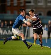 24 January 2016; Christian Collins, Terenure College, is tackled by David Boyle, St Mary's College. Bank of Ireland Leinster Schools Senior Cup, 1st Round, St Mary's College v Terenure College, Donnybrook Stadium, Donnybrook, Dublin. Picture credit: Dáire Brennan / SPORTSFILE