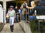 24 January 2016; Jockey Ruby Walsh ahead of riding Douvan in the Frank Ward Solicitors Arkle Novice Steeplechase. Leopardstown Racecourse, Leopardstown, Co. Dublin. Picture credit: Ramsey Cardy / SPORTSFILE