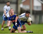 24 January 2016; Conor O'Shea, St Mary's, in action against Darragh Kelly, Ratoath. AIB GAA Football All-Ireland Intermediate Club Championship, Semi-Final, St Mary's v Ratoath. Gaelic Grounds, Limerick. Picture credit: Stephen McCarthy / SPORTSFILE