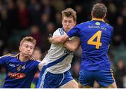 24 January 2016; Aidan Walsh, St Mary's, in action against Brian Power and Paul Flahery, right, Ratoath. AIB GAA Football All-Ireland Intermediate Club Championship, Semi-Final, St Mary's v Ratoath. Gaelic Grounds, Limerick. Picture credit: Stephen McCarthy / SPORTSFILE