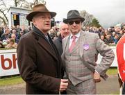 24 January 2016; Trainer of Faugheen Willie Mullins, left, with owner Rich Riccie after winning the BHP Insurances Irish Champion Hurdle. Leopardstown Racecourse, Leopardstown, Co. Dublin. Photo by Sportsfile