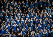 24 January 2016; St Mary's College supporters cheer on their side during the game. Bank of Ireland Leinster Schools Senior Cup, 1st Round, St Mary's College v Terenure College, Donnybrook Stadium, Donnybrook, Dublin. Picture credit: Dáire Brennan / SPORTSFILE
