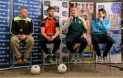 25 January 2016; In attendance at the launch of the 2016 Allianz Football Leagues, from left, Stephen Rochford, Mayo manager, Eoin Cadogan, Cork, Kieran Donaghy, Kerry and Kevin McManamon, Dublin. The season marks a special milestone as Allianz and the GAA recently announced  five-year extension of their sponsorship. Division 1 champions Dublin face Kerry in the curtain-raiser under lights in Croke Park this Saturday, while Cork welcome Mayo to Pairc Ui Rinn on Sunday. Croke Park, Dublin. Picture credit: Brendan Moran / SPORTSFILE