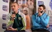 25 January 2016; In attendance at the launch of the 2016 Allianz Football Leagues, from left, Kieran Donaghy, Kerry and Kevin McManamon, Dublin. The season marks a special milestone as Allianz and the GAA recently announced  five-year extension of their sponsorship. Division 1 champions Dublin face Kerry in the curtain-raiser under lights in Croke Park this Saturday, while Cork welcome Mayo to Pairc Ui Rinn on Sunday. Croke Park, Dublin. Picture credit: Brendan Moran / SPORTSFILE