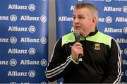 25 January 2016; In attendance at the launch of the 2016 Allianz Football Leagues is Stephen Rochford, Mayo manager. The season marks a special milestone as Allianz and the GAA recently announced  five-year extension of their sponsorship. Division 1 champions Dublin face Kerry in the curtain-raiser under lights in Croke Park this Saturday, while Cork welcome Mayo to Pairc Ui Rinn on Sunday. Croke Park, Dublin. Picture credit: Brendan Moran / SPORTSFILE