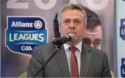 25 January 2016; In attendance at the launch of the 2016 Allianz Football Leagues is Sean McGrath, incoming CEO, Allianz Ireland. The season marks a special milestone as Allianz and the GAA recently announced  five-year extension of their sponsorship. Division 1 champions Dublin face Kerry in the curtain-raiser under lights in Croke Park this Saturday, while Cork welcome Mayo to Pairc Ui Rinn on Sunday. Croke Park, Dublin. Picture credit: Brendan Moran / SPORTSFILE