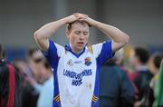8 November 2009; Seamus Prunty, Clonguish, shows his dissapointment after defeat in extra-time. AIB GAA Football Leinster Senior Club Championship Quarter-Final, Clonguish v Garrycastle, Pearse Park, Longford. Picture credit: Brian Lawless / SPORTSFILE