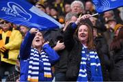 23 January 2016; Leinster supporters urge on their side ahead of the game. European Rugby Champions Cup, Pool 5, Round 6, Wasps v Leinster. Ricoh Arena, Coventry, England. Picture credit: Stephen McCarthy / SPORTSFILE